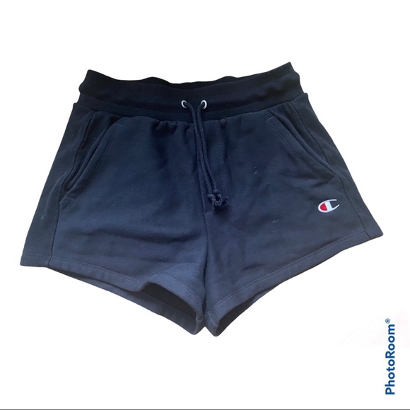 BLACK CHAMPION SWEATSHORTS - Picture 1 of 1